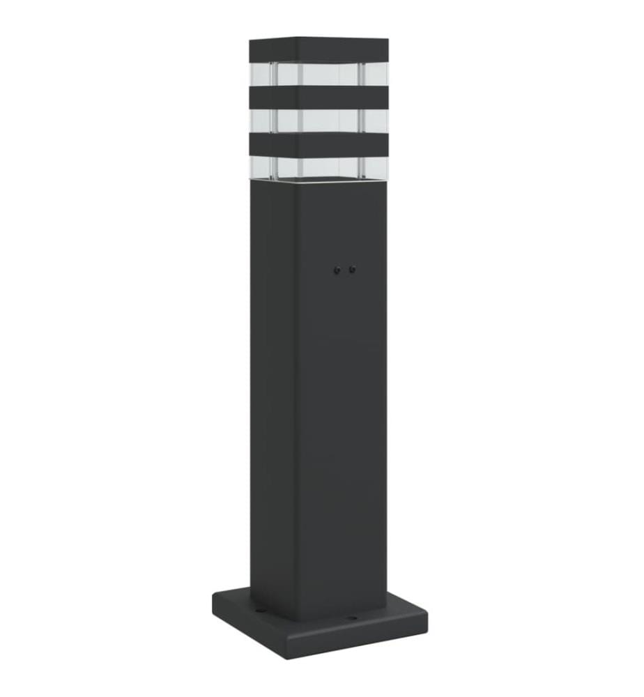 Wegeleuchte mit Steckdose Schwarz 50 cm Aluminium