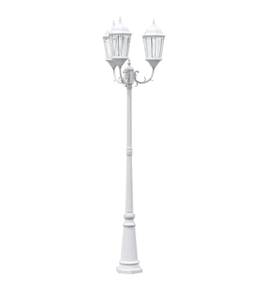 Garten-Licht Weiss 61 x 53 x 235 cm Aluminium und Glas