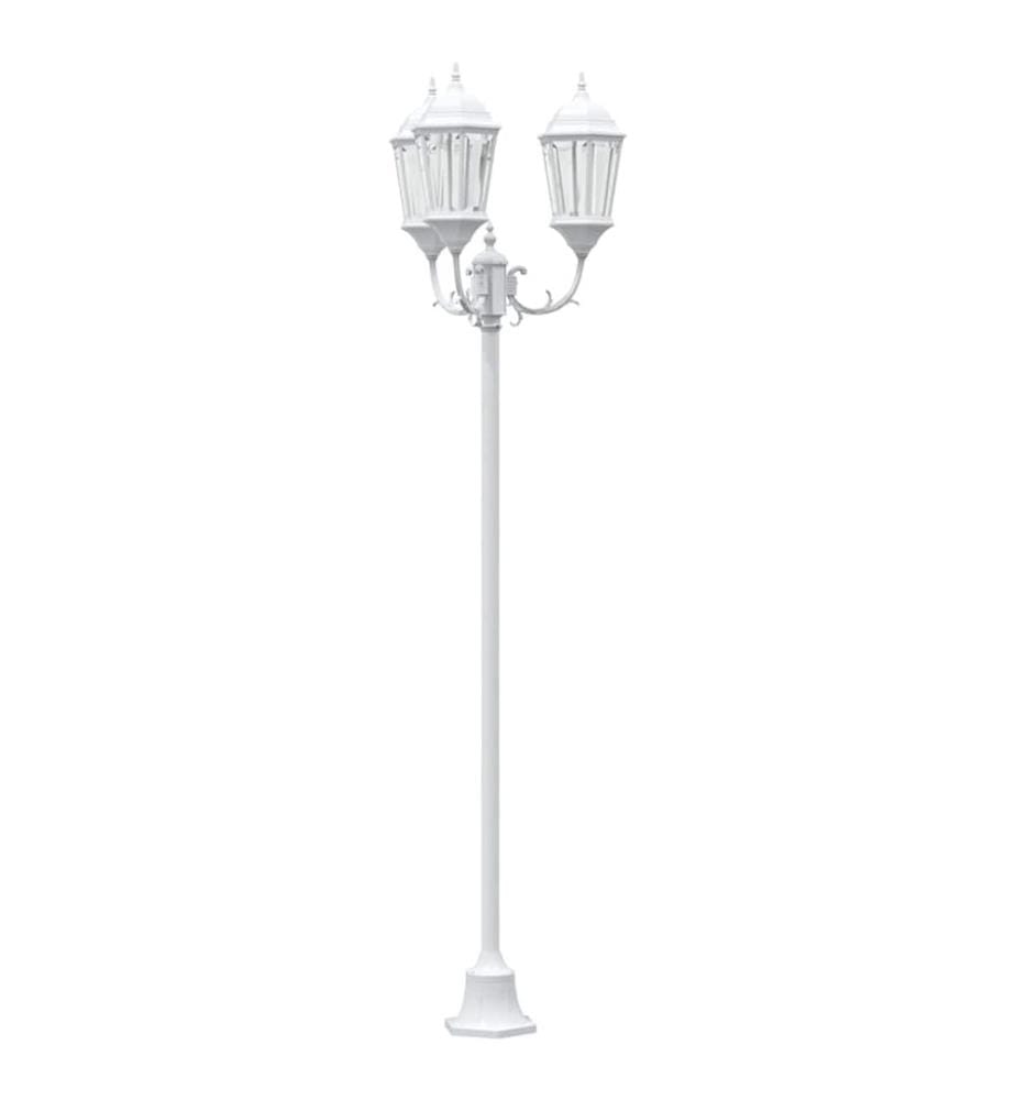Garten-Licht Weiss 57 x 49 x 241 cm Aluminium und Glas