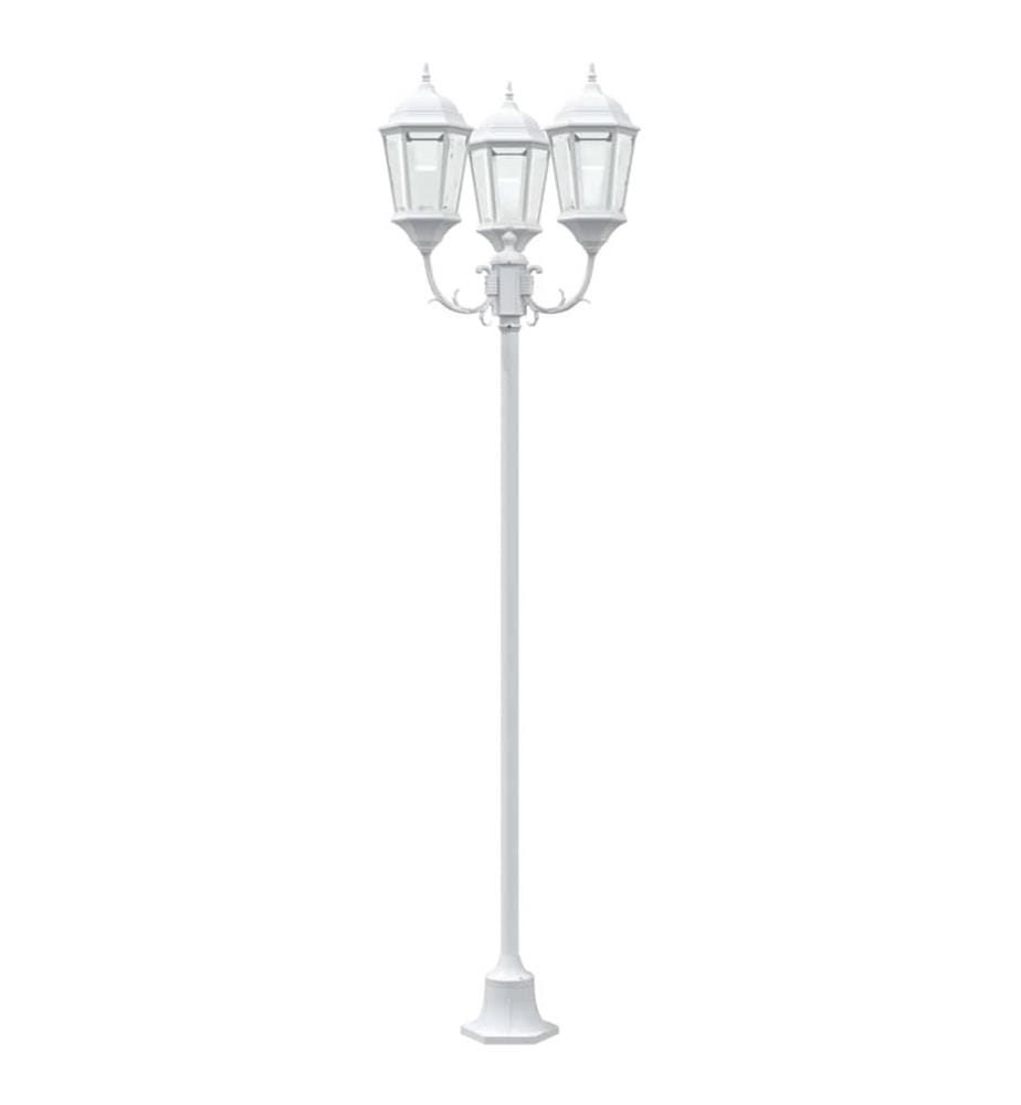 Garten-Licht Weiss 57 x 49 x 241 cm Aluminium und Glas