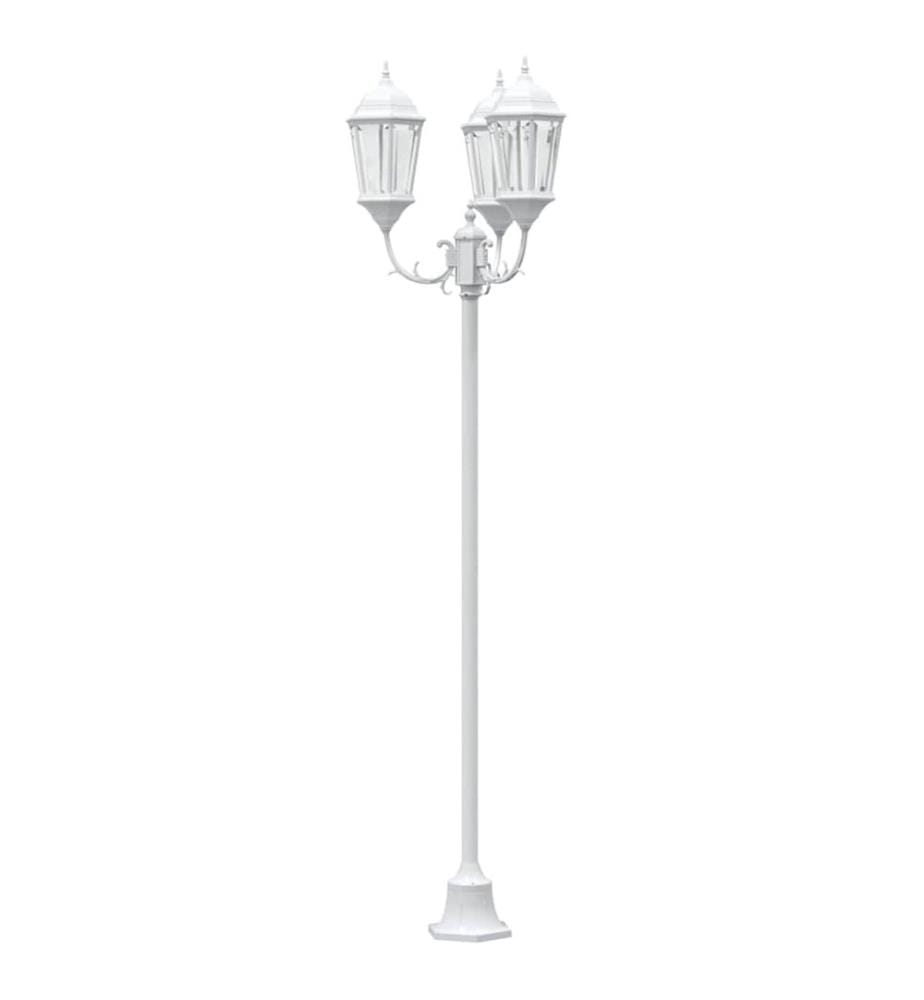Garten-Licht Weiss 57 x 49 x 241 cm Aluminium und Glas