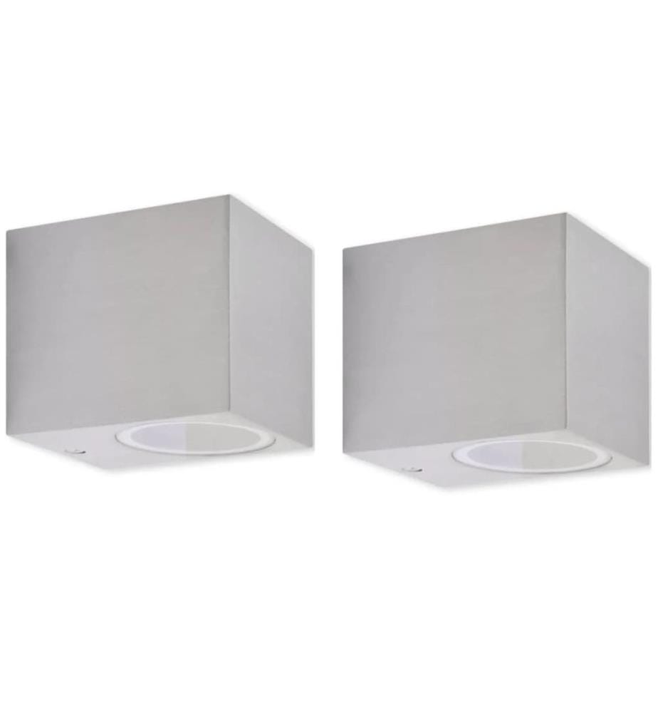 Applique murale d'extérieur en forme de cube 2 pcs