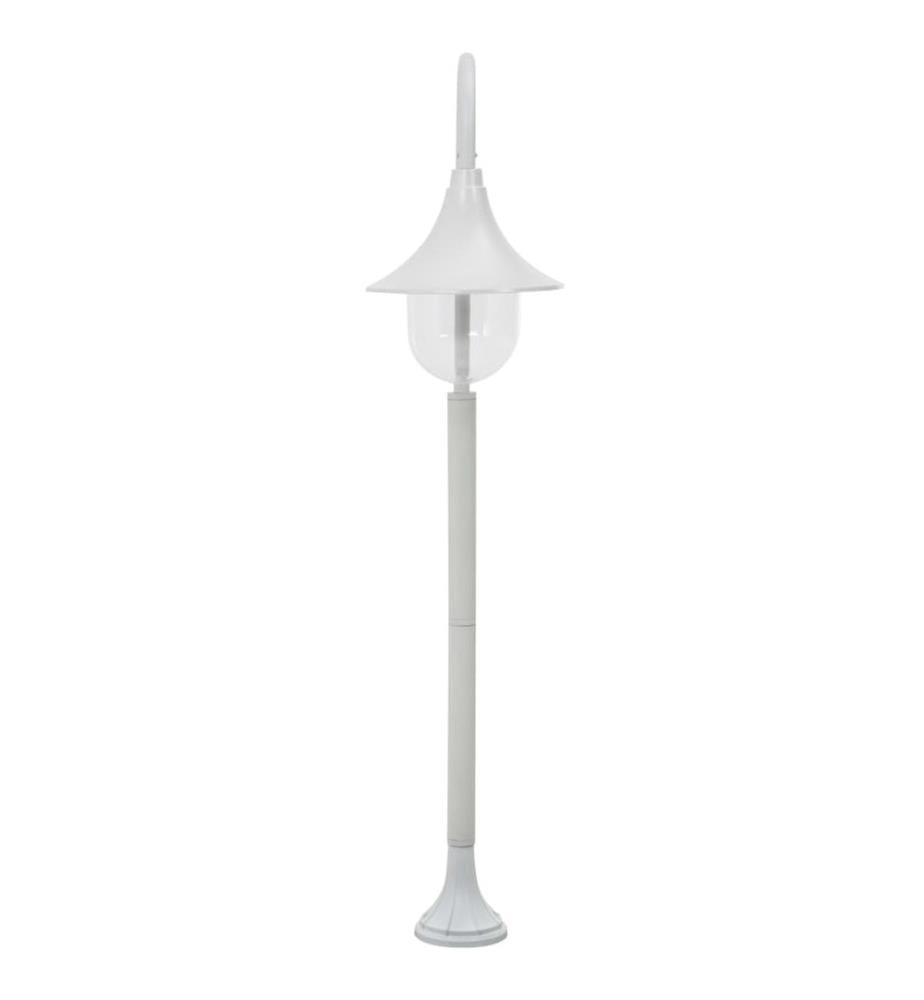Garten-Pollerleuchte E27 120 cm Aluminium Weiss
