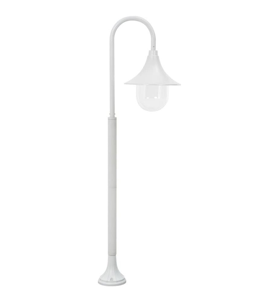 Garten-Pollerleuchte E27 120 cm Aluminium Weiss