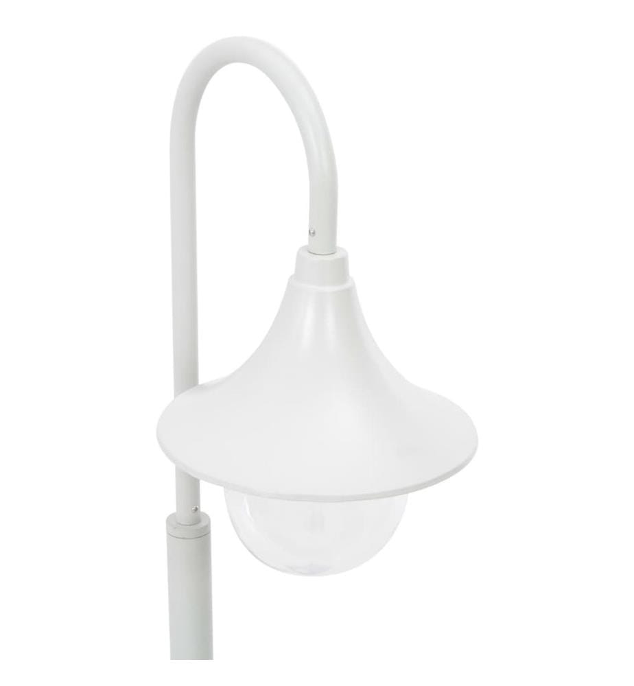 Garten-Pollerleuchte E27 120 cm Aluminium Weiss