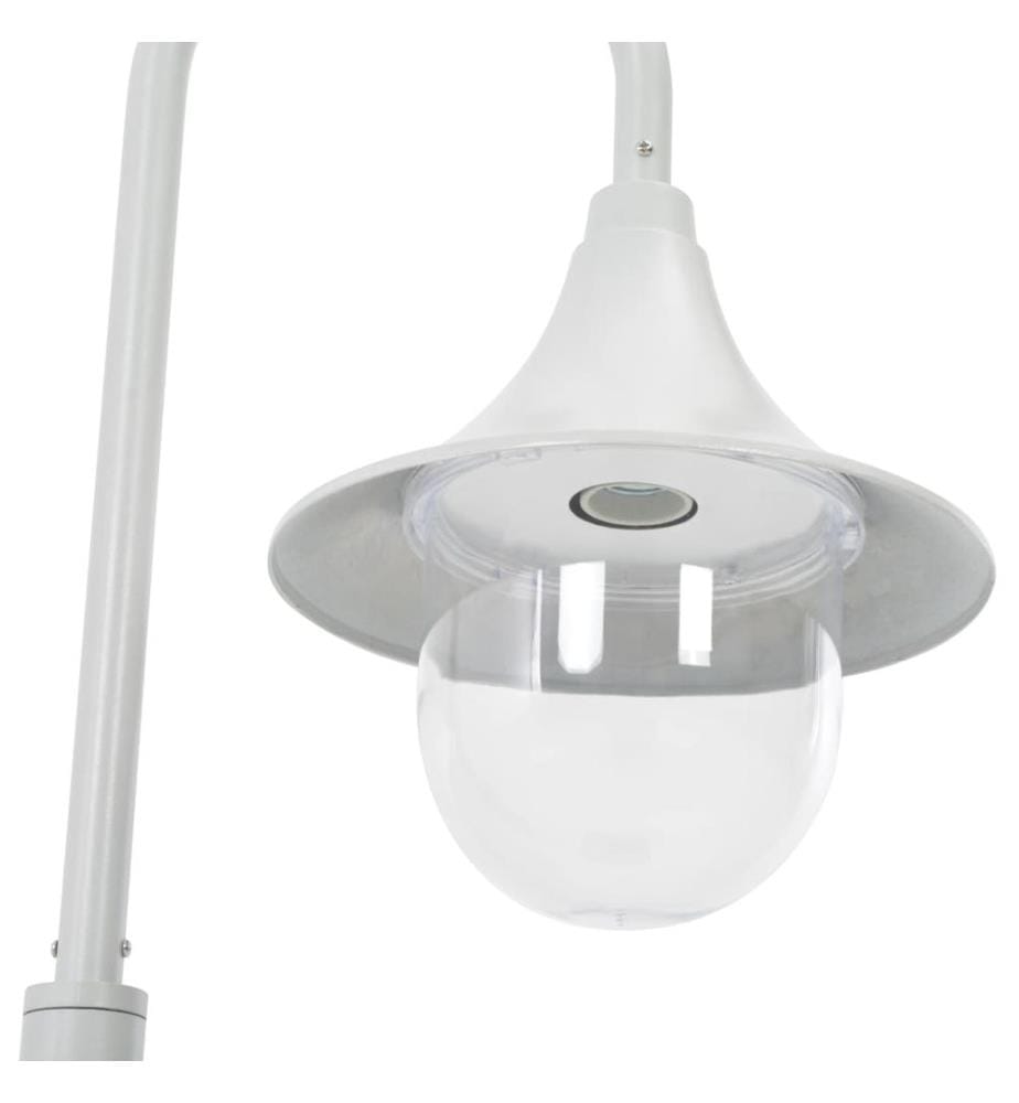Garten-Pollerleuchte E27 120 cm Aluminium Weiss
