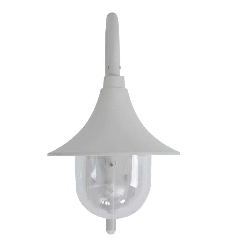 Garten-Wandleuchte E27 42 cm Aluminium Weiss
