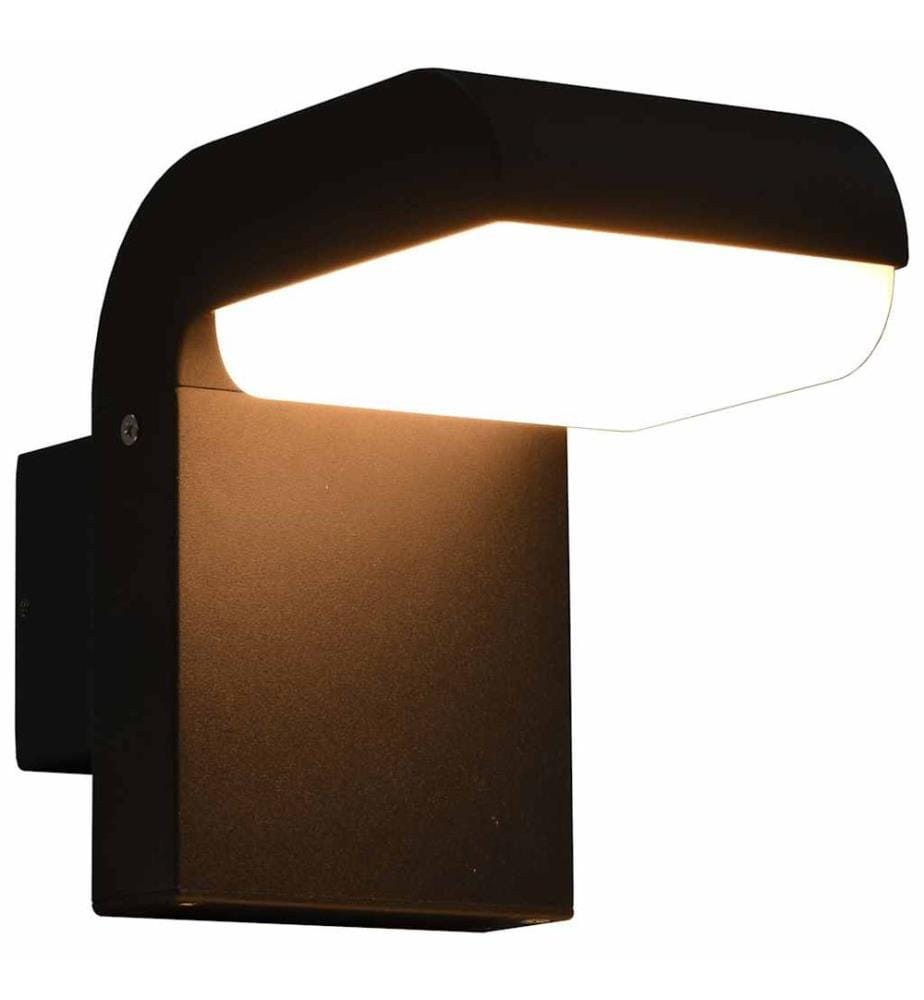 Aussenwandleuchte LED 9 W Schwarz Oval