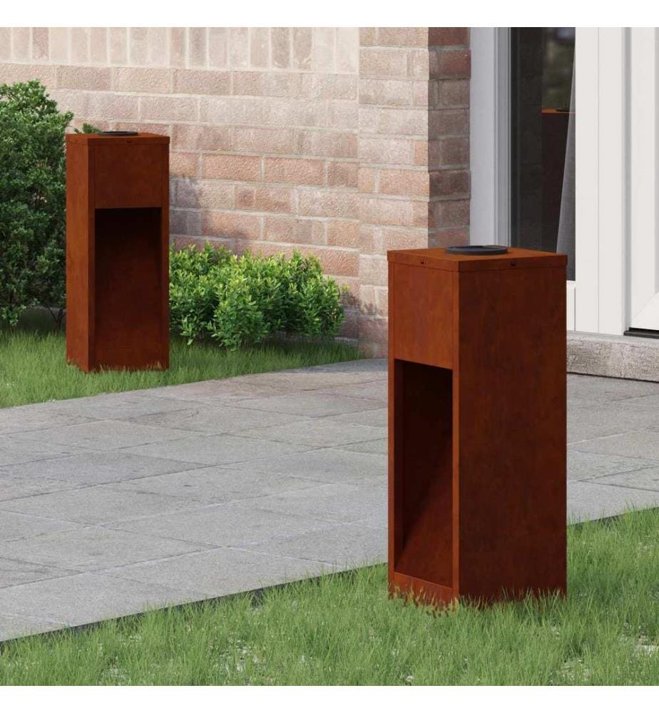 Solar LED Wegeleuchte 2 pcs Bronze Wetterfeststahl