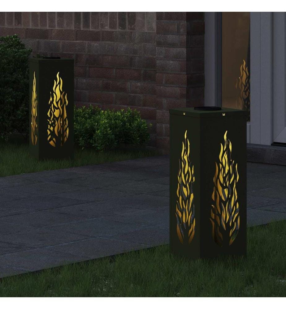 Solar LED Weg Licht 2 pcs Olive Grün Kalt gewalzter Stahl