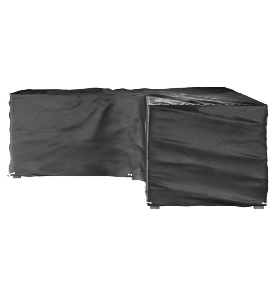 Gartenmöbel-Abdeckungen in L-Form 2 Stk. 18 Ösen 220x285x80 cm