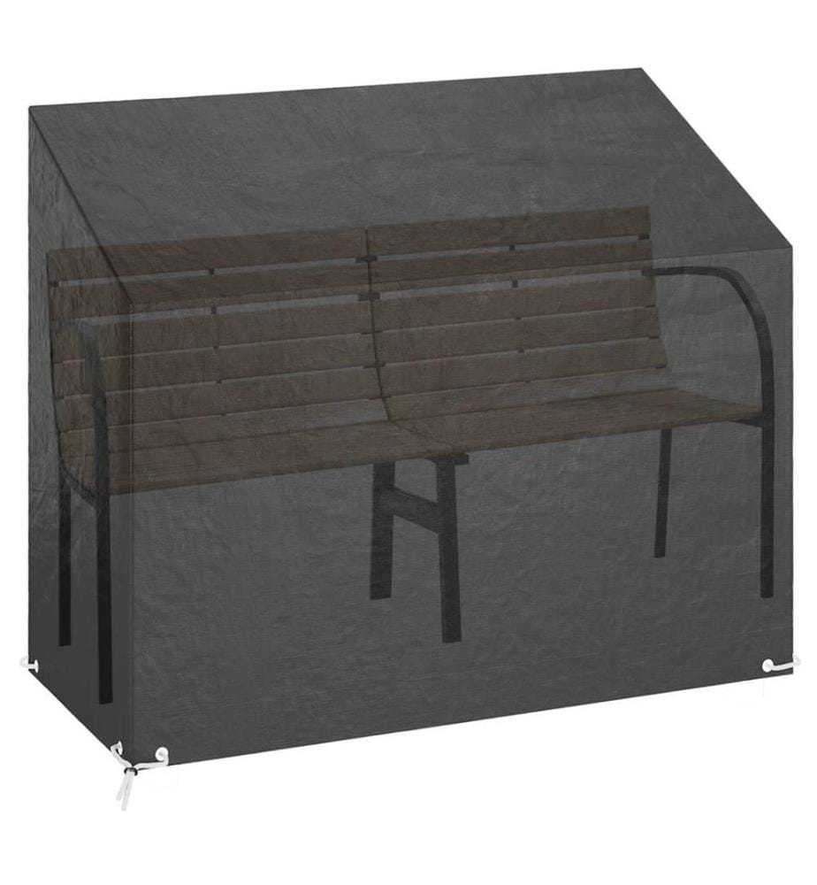 Housses de banc de jardin 2 pcs 8 oeillets 160x70x70/88 cm PE