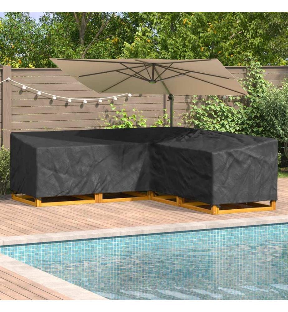 Möbelbezug Schwarz 255 x 255 x 80 cm 210D Oxford Stoff