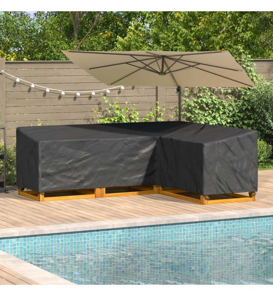 Möbelbezug Schwarz 250 x 180 x 80 cm 600D Oxford Stoff