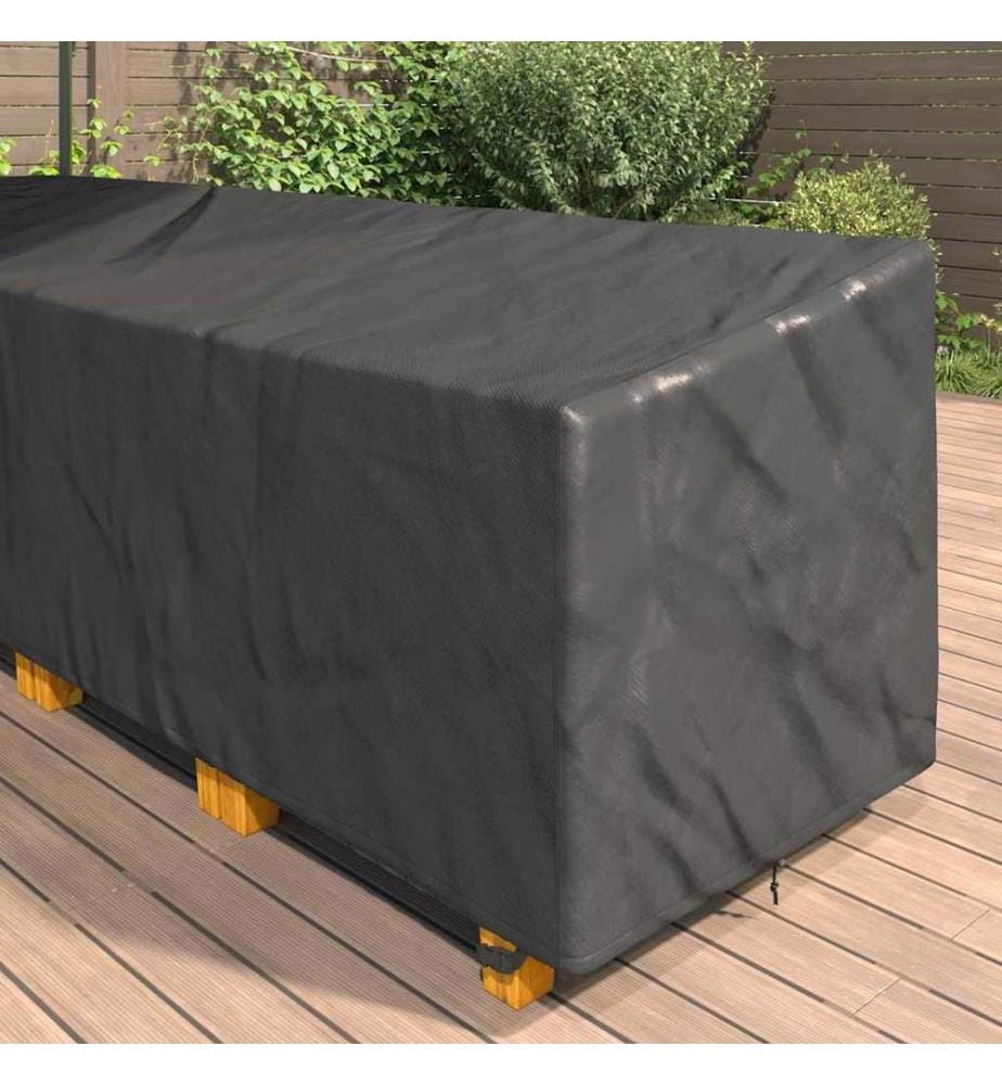 Möbelbezug Schwarz 286 x 222 x 80 cm