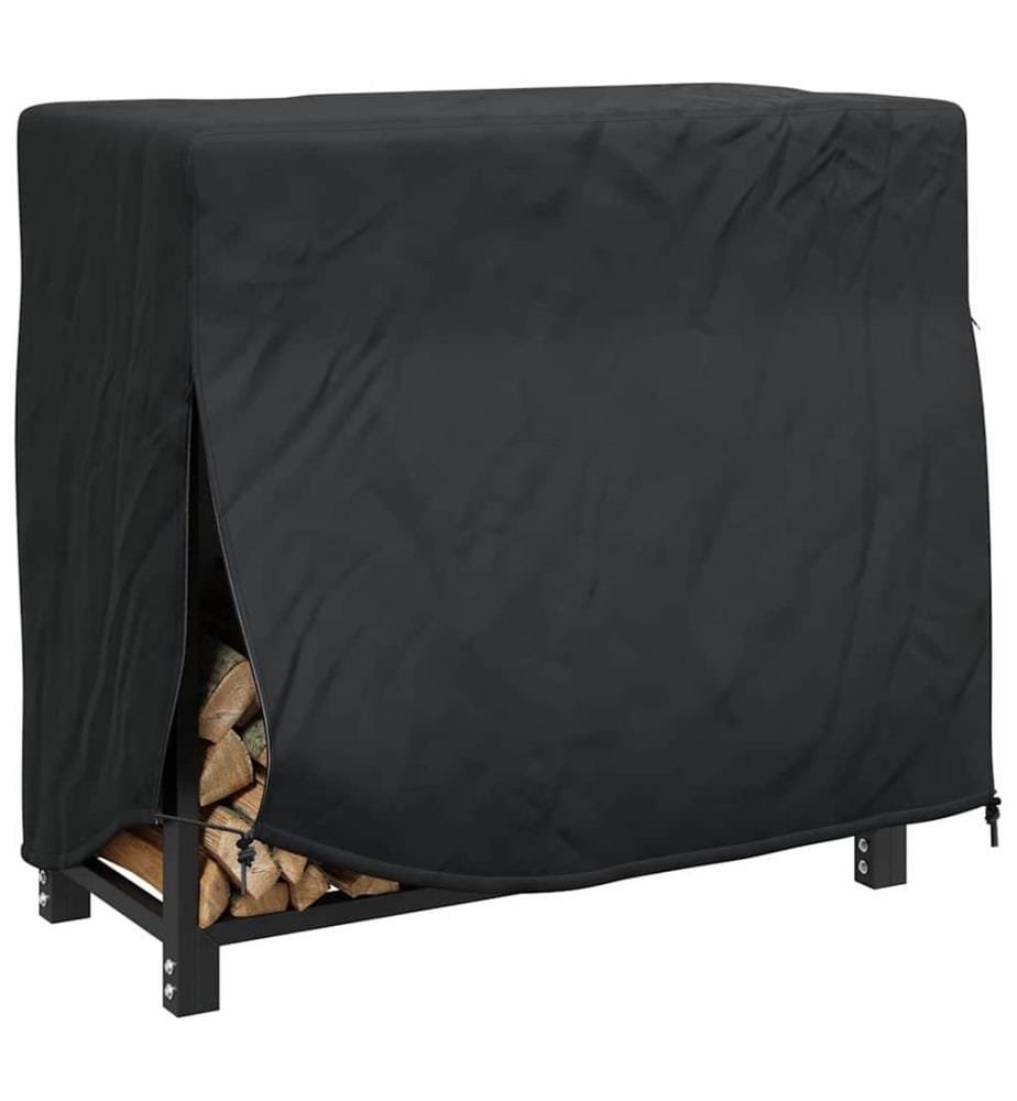 Abdeckung für Kaminholzregal Uni Schwarz 420D Oxford-Gewebe