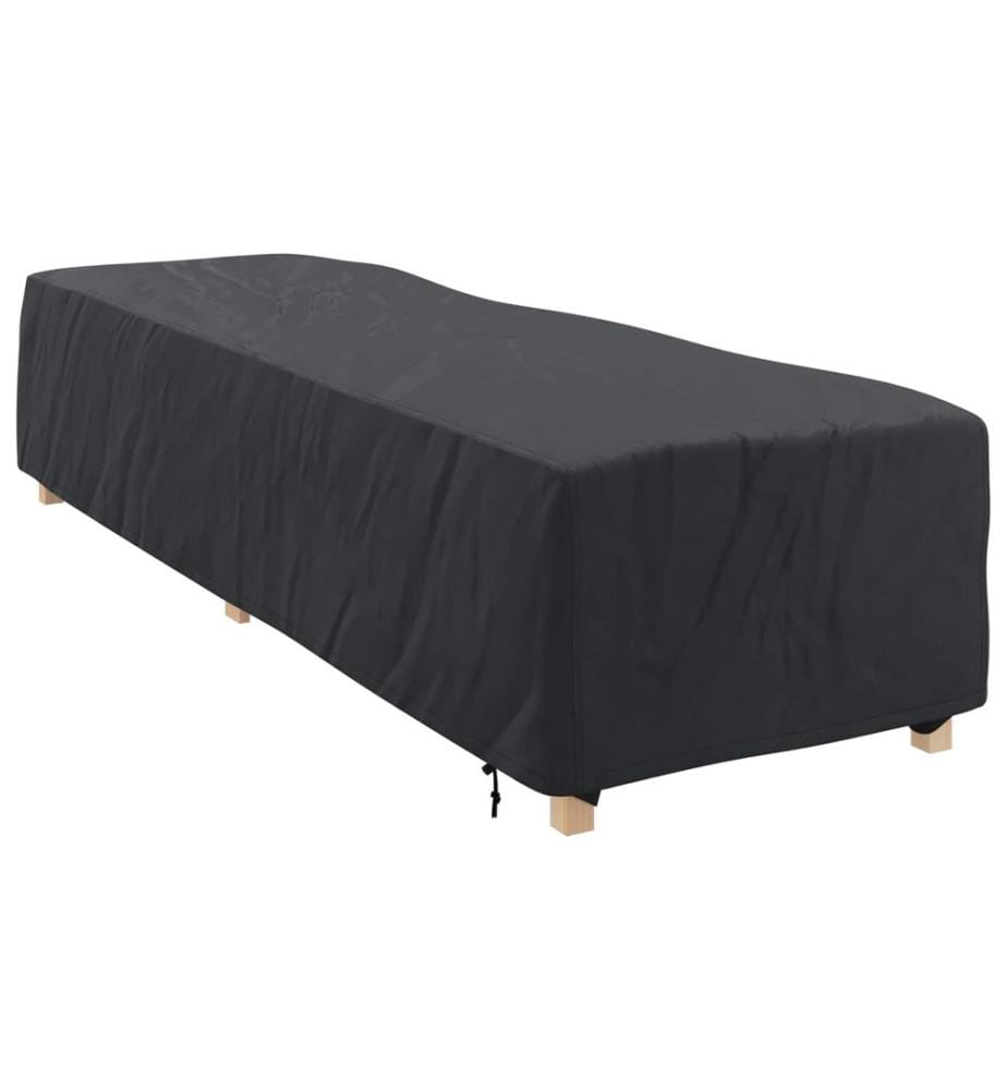 Loungerhülle Uni Schwarz 74 x 210 x 40 cm Stoff