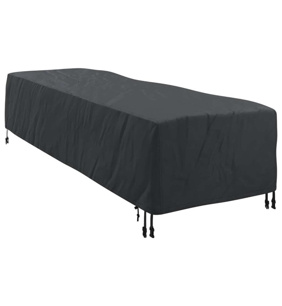 Loungerhülle Uni Schwarz 74 x 210 x 40 cm Stoff