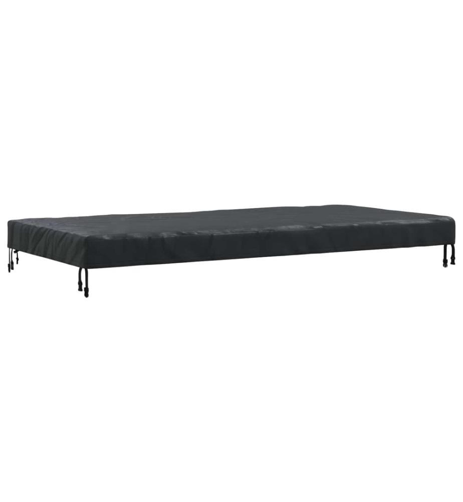 Tischdecken Uni Schwarz 202 x 102 x 15 cm Stoff