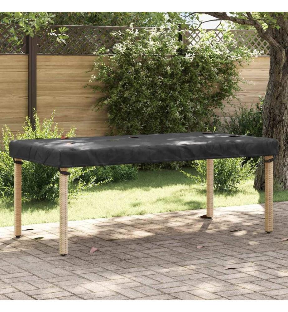 Tischdecken Uni Schwarz 202 x 102 x 15 cm Stoff