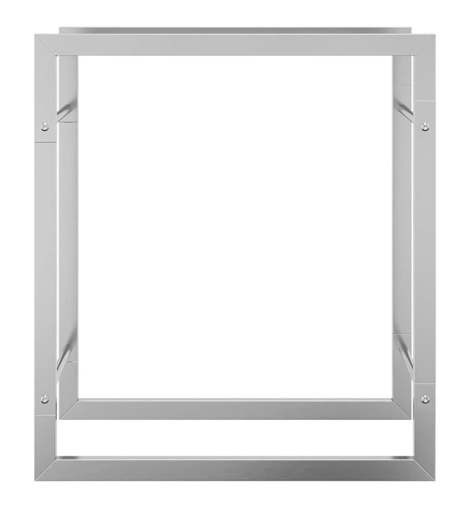 Portant de bois de chauffage 50x28x56 cm acier inoxydable