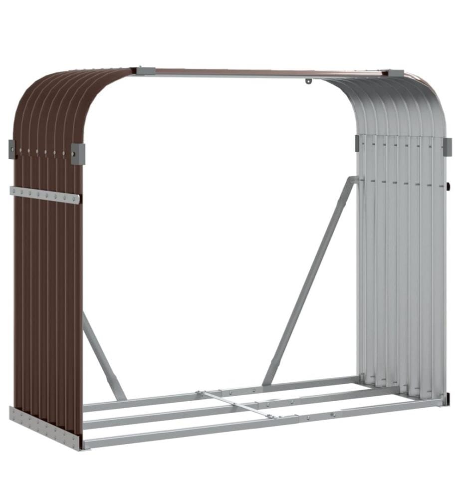 Kaminholzunterstand Braun 120x45x100 cm Verzinkter Stahl