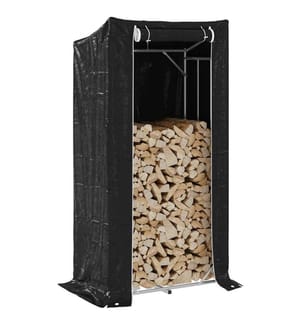 Portant de bois de chauffage et housse de pluie acier galvanisé