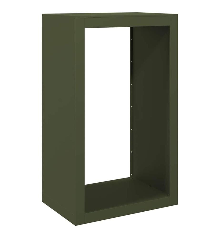 Portant de bois de chauffage vert 60x40x100 cm acier
