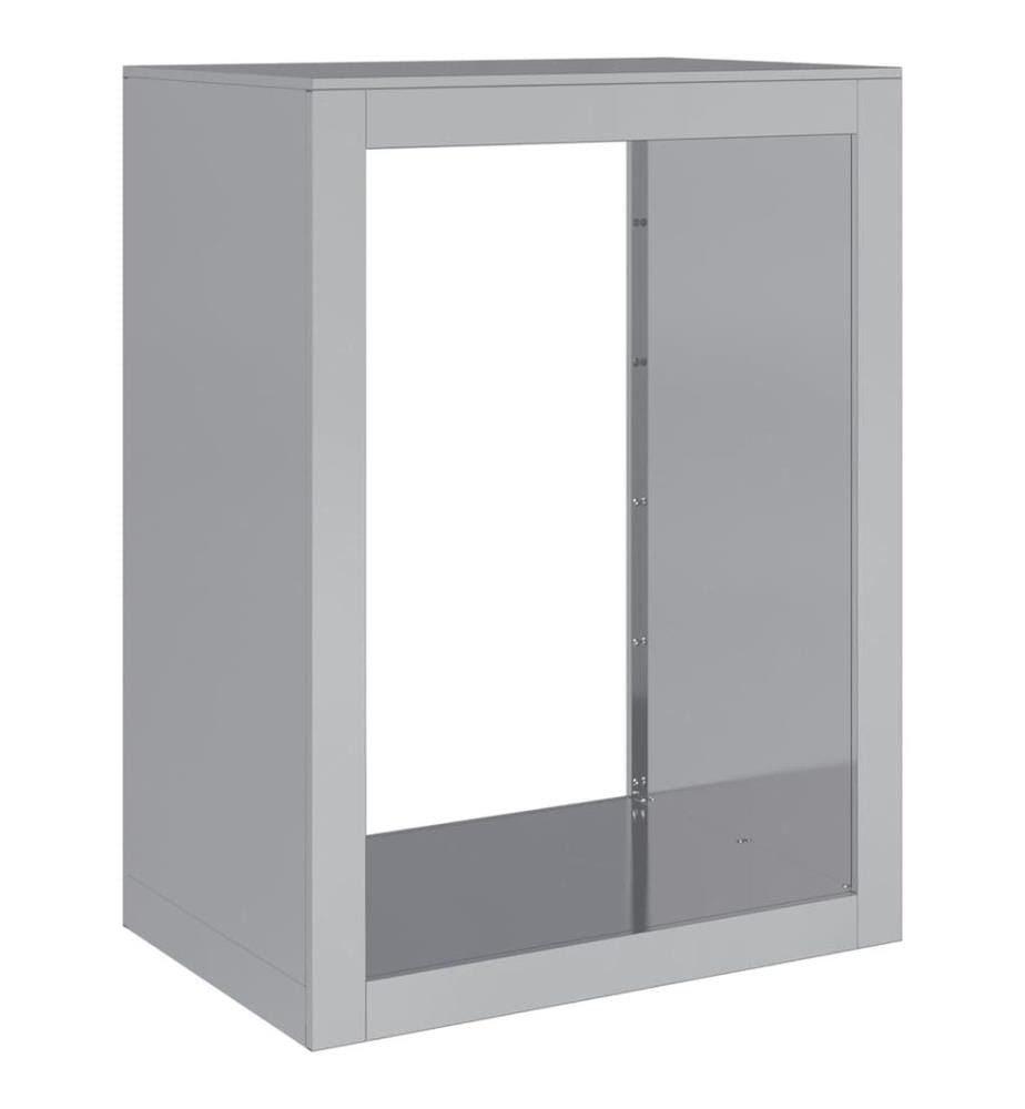 Brennholzregal 60x40x80 cm Verzinkter Stahl