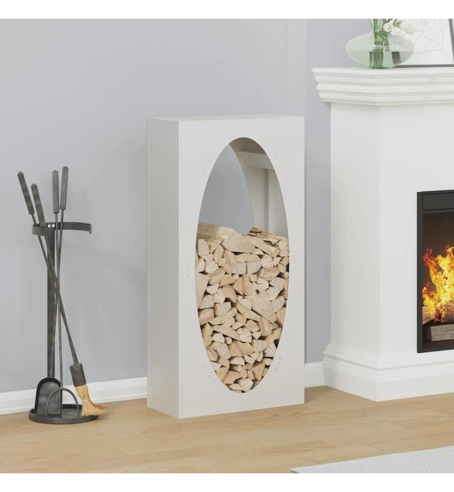 Brennholzregal Weiss 50x23x100 cm Kaltgewalzter Stahl