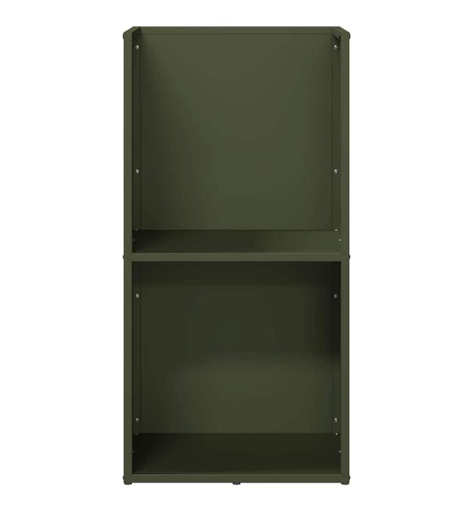 Brennholzregal Olivgrün 40x30x80 cm Kaltgewalzter Stahl