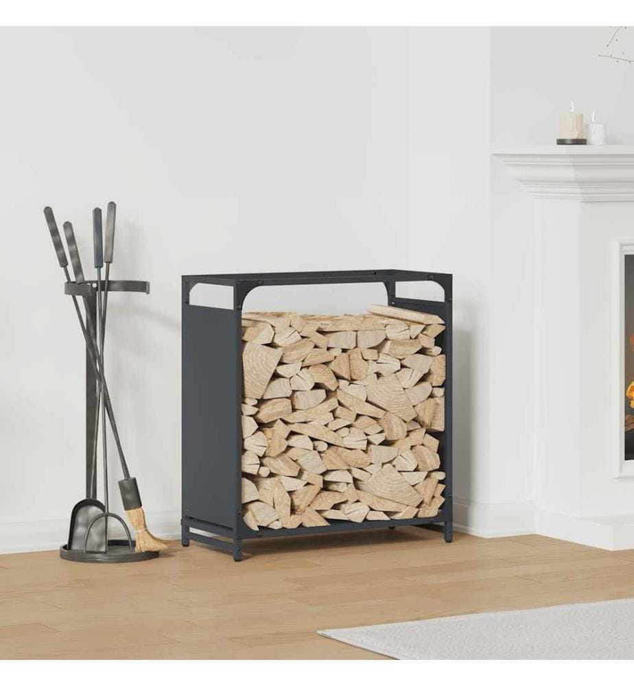 Brennholzregal Anthrazit 60x28x65 cm Kaltgewalzter Stahl