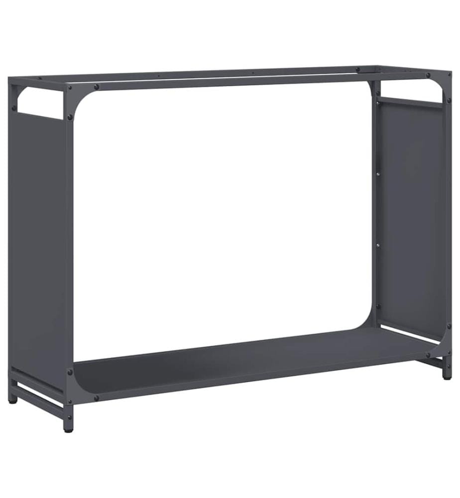 Brennholzregal Anthrazit 90x28x65 cm Kaltgewalzter Stahl