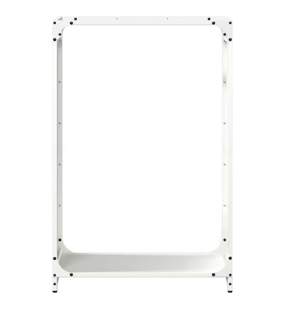 Brennholzregal Weiss 60x28x90 cm Kaltgewalzter Stahl
