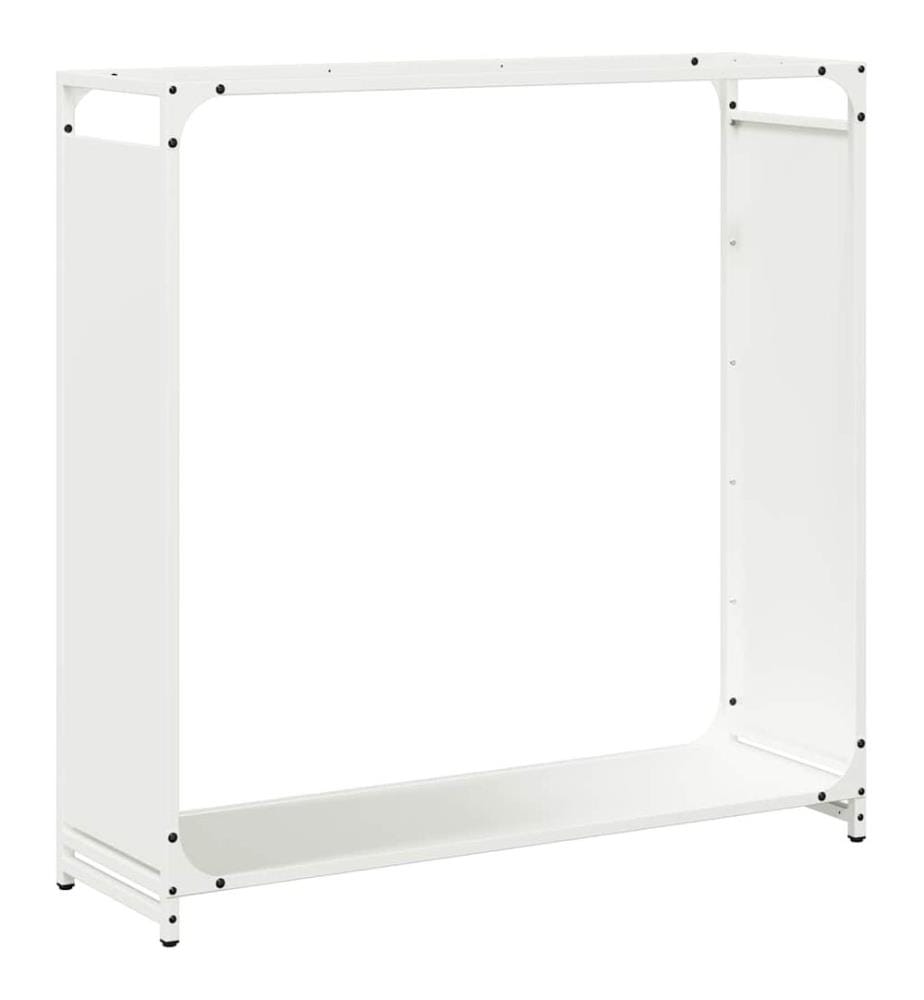 Brennholzregal Weiss 90x28x90 cm Kaltgewalzter Stahl