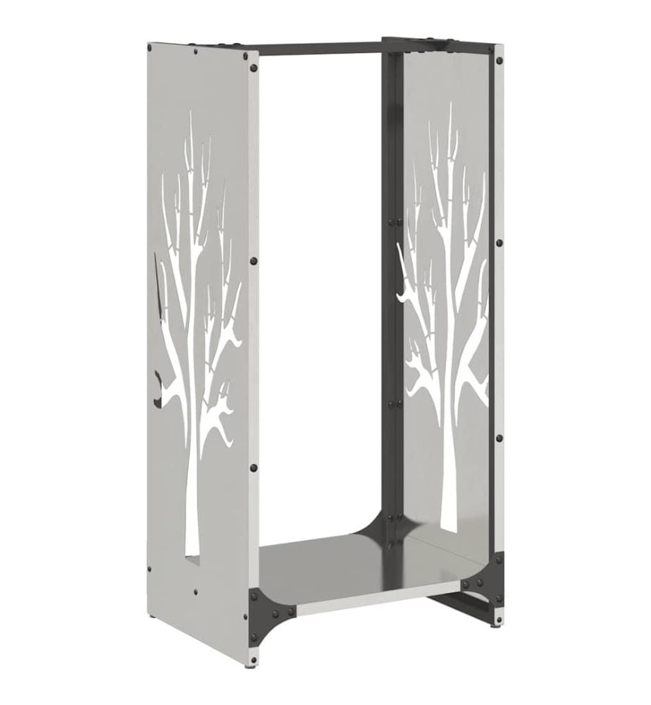 Brennholzregal 40x30x80 cm Edelstahl