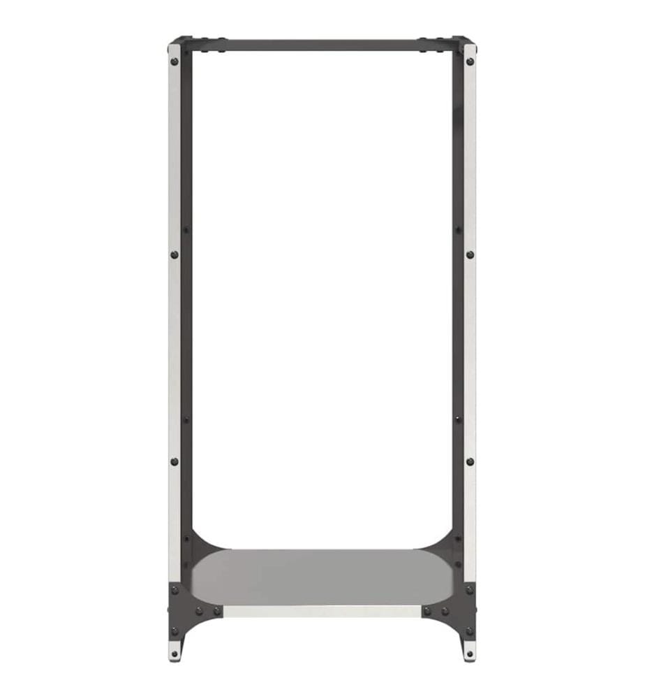 Brennholzregal 40x30x80 cm Edelstahl