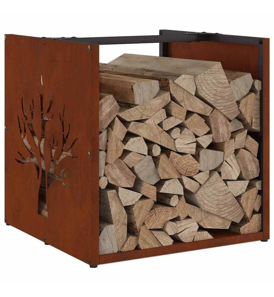 Brennholzregal 40x40x40 cm Wetterfester Stahl