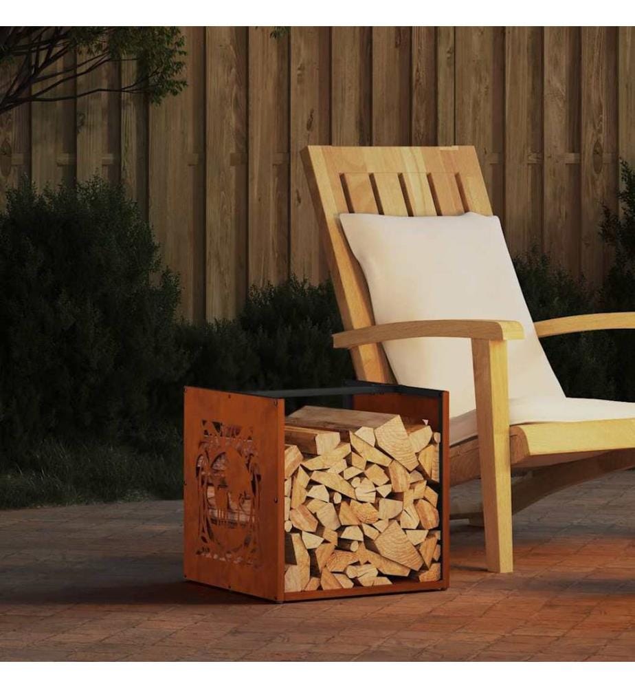 Brennholzregal 40x40x40 cm Wetterfester Stahl