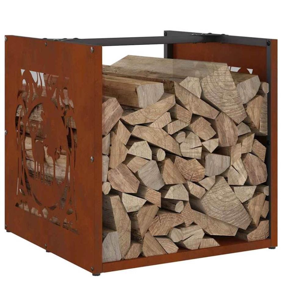 Brennholzregal 40x40x40 cm Wetterfester Stahl