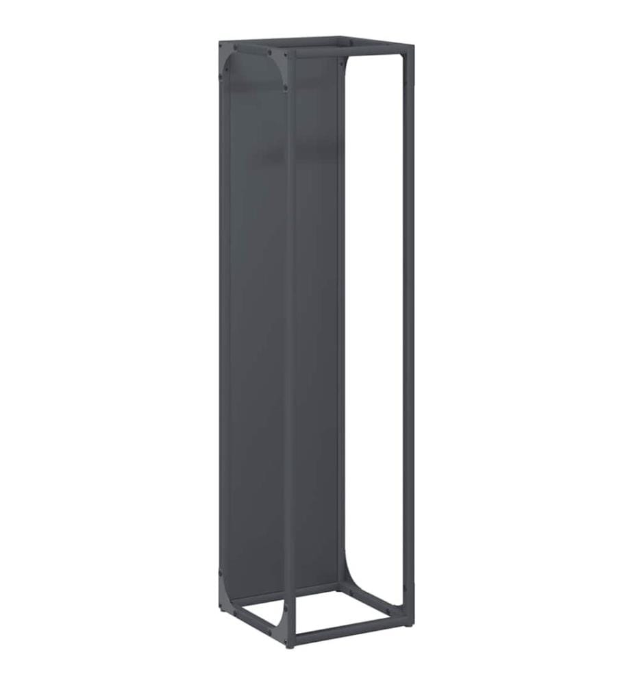 Brennholzregal Anthrazit 25x25x100 cm Kaltgewalzter Stahl