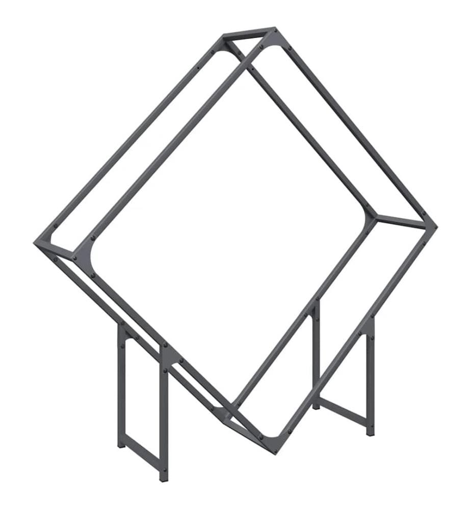 Brennholzregal Anthrazit 100x25x100 cm Kaltgewalzter Stahl