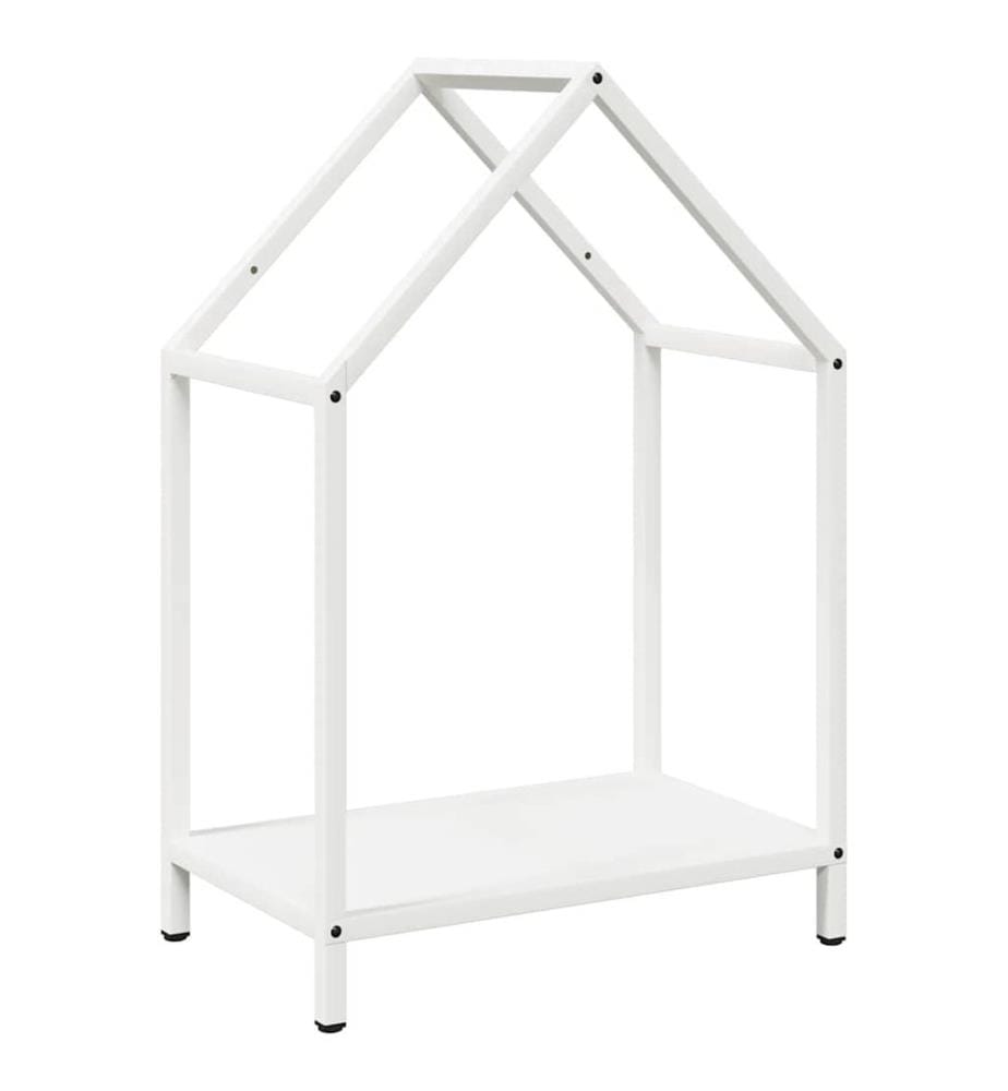 Brennholzregal Weiss 40x25x60 cm Kaltgewalzter Stahl