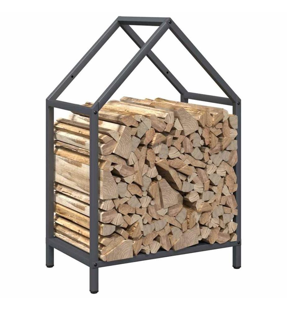 Brennholzregal Anthrazit 40x25x60 cm Kaltgewalzter Stahl