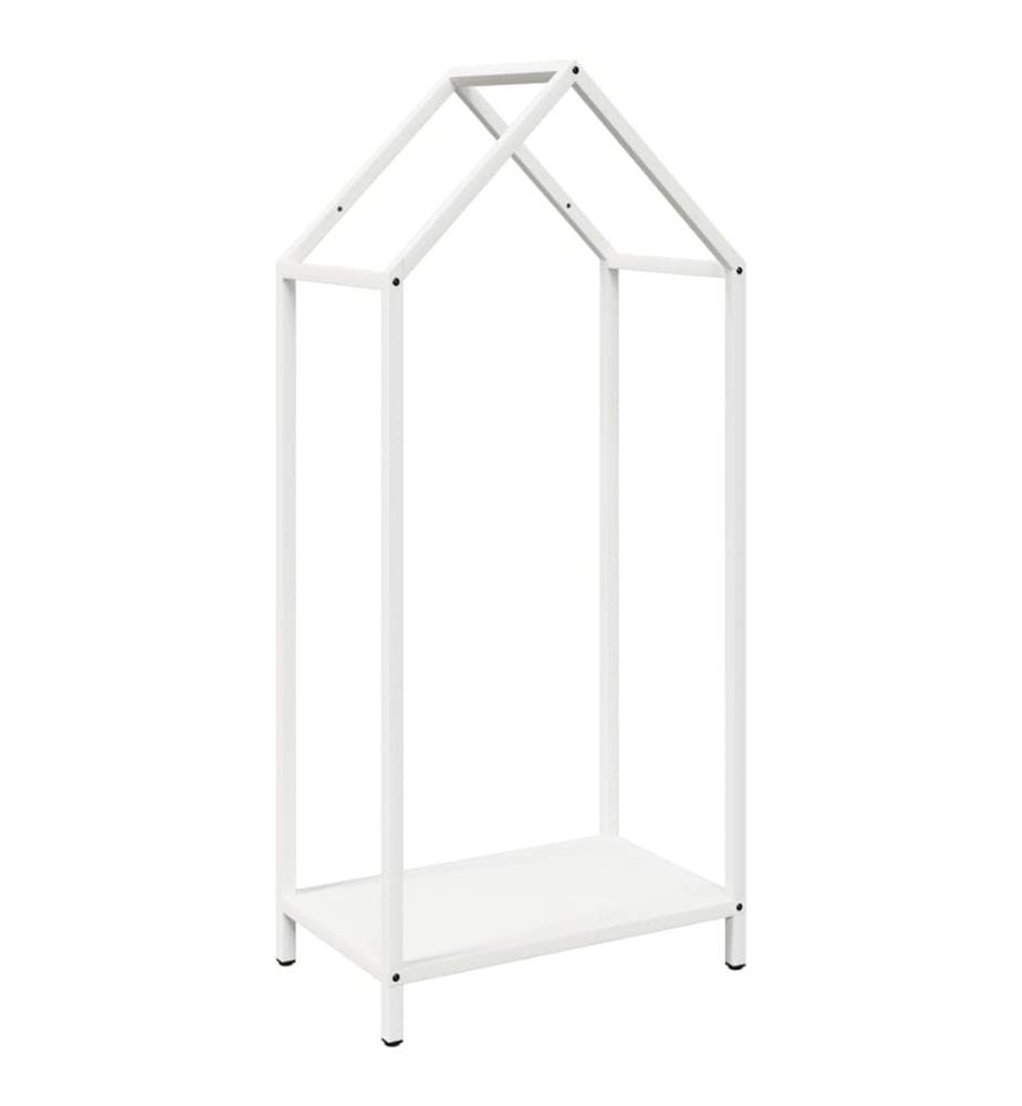 Brennholzregal Weiss 40x25x90 cm Kaltgewalzter Stahl