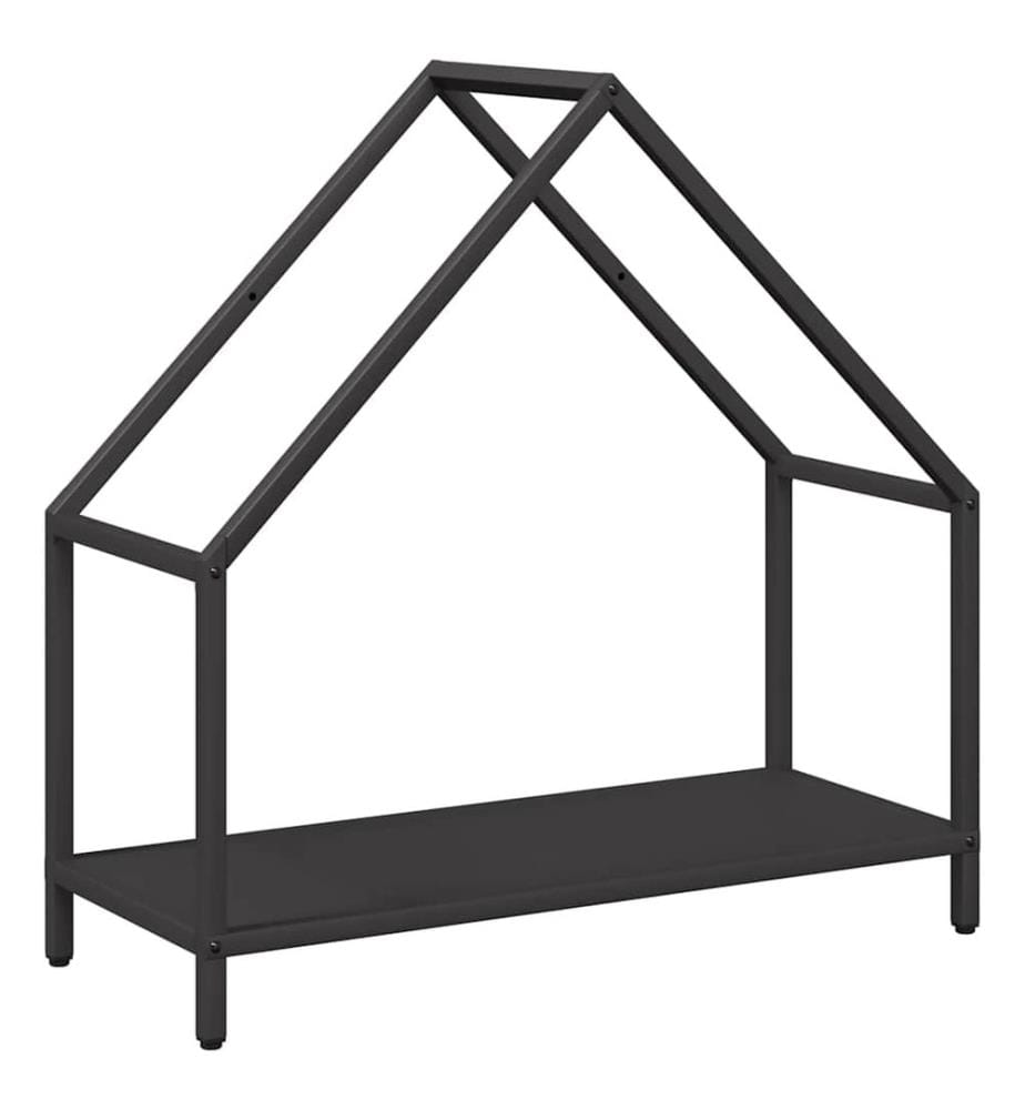 Brennholzregal Schwarz 60x25x60 cm Kaltgewalzter Stahl