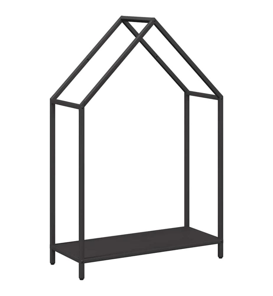 Brennholzregal Schwarz 60x25x90 cm Kaltgewalzter Stahl