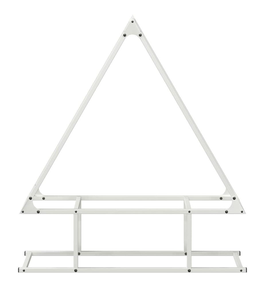 Brennholzregal Weiss 80x25x90 cm Kaltgewalzter Stahl