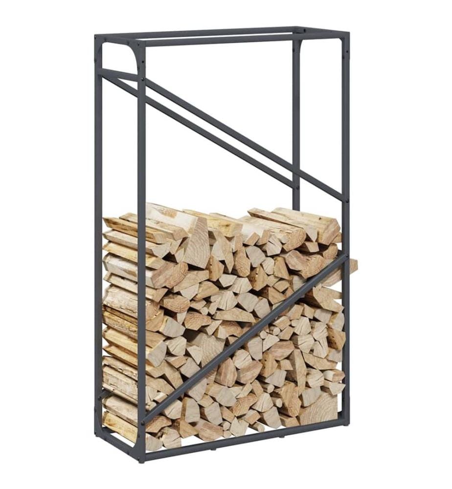 Brennholzregal Anthrazit 60x25x100 cm Kaltgewalzter Stahl