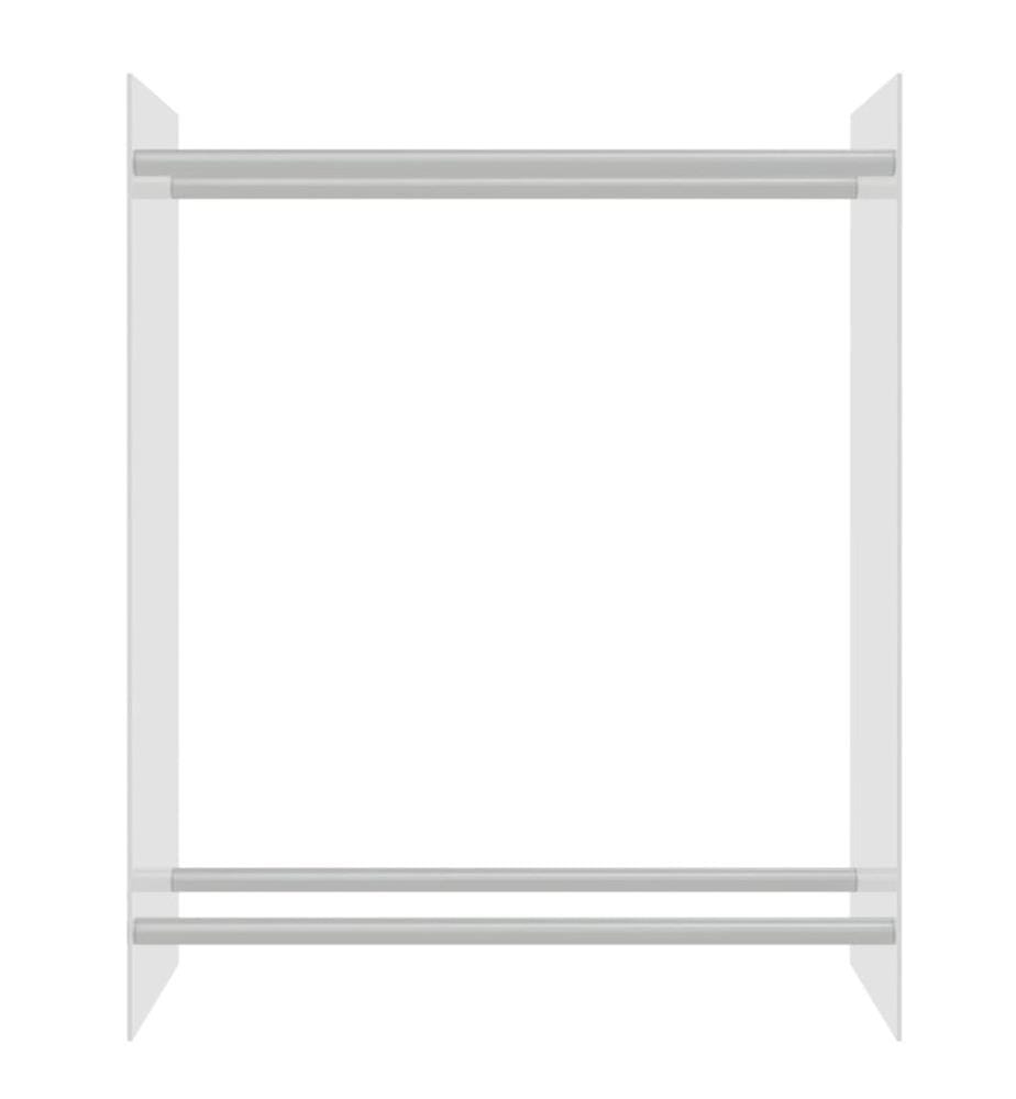 Brennholzregal Transparent 80x35x100 cm Hartglas